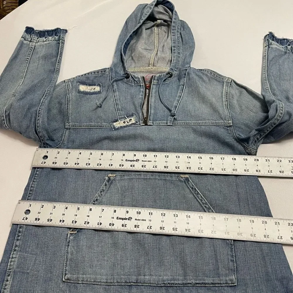 Ralph Lauren Polo Jeans Co RL67 Denim Pullover Jacket Patchwork Size Medium - Picture 8 of 11